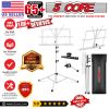 5 Core Music Stand 2 in 1 Dual Use Sheet Music Professional Portable Adjustable 27.6-67 Inch Folding Music Note Holder Tripod Stands - MUS FLD 4S