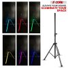 5 Core Speaker Stand Tripod Floor with RGB LED Lights Heavy Duty Adjustable Up to 72 Inch DJ Studio Monitor Stands Pole Mount - SS HD LGT
