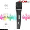 5 CORE Professional Dynamic Vocal Microphone Neodymium Cardioid Unidirectional Handheld Mic for Singing Karaoke Steel Mesh Grille Metal Body With ON O