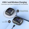 Bluetooth Headphones True Wireless Earbuds LED Power Display Earphones with Wireless Charging Case IPX5 Waterproof in-Ear Earbuds with Mic for TV Smar