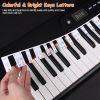 Piano Keyboard Stickers Removable Piano Key Labels PVC Piano Notes Guide without Glue for Beginners Kids