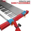 5 CORE Keyboard Stand Riser Z Style Height Width Adjustable Portable Heavy Duty Music Stands Holder for Kids and Adults Fits 54 to 88 Key Electric Pia