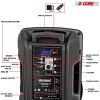 5 CORE 15 Inch TWS PAIR Bluetooth Party Speakers 800 Watt Portable Karaoke PA System Rechargeable Loud Speaker + Tripod Stand 2x Wireless Mics LED Lig