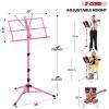 5 Core Music Stand 2 in 1 Dual Use Sheet Music Professional Portable Adjustable 27.6-67 Inch Folding Music Note Holder Tripod Stands - MUS FLD 4S