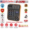 5 Core Audio Interface Mixer 4 Channel PC XLR Bluetooth USB DJ Music Podcast Karaoke Sound Board - MX 4CH