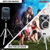5 Core Speaker Stand Tripod Floor Heavy Duty Adjustable Up to 72 Inch DJ Studio Monitor Stands Pole Mount - SS HD WH BAG