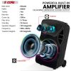 5 CORE 15 Inch TWS PAIR Bluetooth Party Speakers 800 Watt Portable Karaoke PA System Rechargeable Loud Speaker + Tripod Stand 2x Wireless Mics LED Lig
