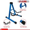 5 CORE Double Guitar Stand Floor Adjustable Heavy Duty A Frame Universal Folding Acoustic Electric Bass Mandolin Banjo Violin Holder Stands For On Sta