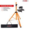 5 Core Speaker Stand Tripod Pair Floor Heavy Duty Adjustable Up to 72 Inch DJ Studio Monitor Stands Pole Mount - SS HD ORG BAG
