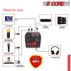 5 Core Audio Interface Mixer 4 Channel PC XLR Bluetooth USB DJ Music Podcast Karaoke Sound Board - MX 4CH