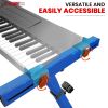 5 CORE Keyboard Stand Riser Z Style Height Width Adjustable Portable Heavy Duty Music Stands Holder for Kids and Adults Fits 54 to 88 Key Electric Pia