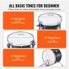 VEVOR Kids Drum Set, 3-Piece, 14 in Beginner Drum Set with Adjustable Throne Cymbal Pedal Two Pairs of Drumsticks