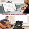 5 Core Music Stand 2 in 1 Dual Use Sheet Music Professional Portable Adjustable 27.6-67 Inch Folding Music Note Holder Tripod Stands - MUS FLD 4S