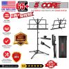 5 Core Music Stand 2 in 1 Dual Use Sheet Music Professional Portable Adjustable 27.6-67 Inch Folding Music Note Holder Tripod Stands - MUS FLD 4S