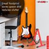 5 CORE Double Guitar Stand Floor Adjustable Heavy Duty A Frame Universal Folding Acoustic Electric Bass Mandolin Banjo Violin Holder Stands For On Sta