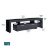 20 minutes quick assemble, modern TV Stand with LED Lights,high glossy front TV Cabinet,can be assembled in Lounge Room, Living Room or Bedroom