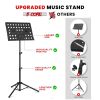 5 Core Music Stand For Sheet Music Height Adjustable Portable Folding Atril Para Partituras w Light Clip for Guitar Players Violinists Cellists Pianis