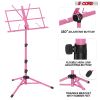 5 Core Music Stand 2 in 1 Dual Use Sheet Music Professional Portable Adjustable 27.6-67 Inch Folding Music Note Holder Tripod Stands - MUS FLD 4S
