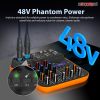 5 Core Audio Interface Mixer 4 Channel PC XLR Bluetooth USB DJ Music Podcast Karaoke Sound Board - MX 4CH