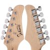 [Do Not Sell on Amazon]Glarry GST Stylish Electric Guitar Kit with Black Pickguard Black