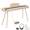 GDP-203 88 Key Standard Full Weighted Keyboards Digital Piano with Metal Stand, Power Adapter, Triple Pedals, Headphone