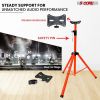 5 Core Speaker Stand Tripod Floor Heavy Duty Adjustable Up to 72 Inch DJ Studio Monitor Stands Pole Mount - SS HD ORG WOB