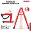 5 CORE Double Guitar Stand Floor Adjustable Heavy Duty A Frame Universal Folding Acoustic Electric Bass Mandolin Banjo Violin Holder Stands For On Sta