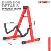 5 CORE Double Guitar Stand Floor Adjustable Heavy Duty A Frame Universal Folding Acoustic Electric Bass Mandolin Banjo Violin Holder Stands For On Sta