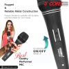 5 CORE Professional Dynamic Vocal Microphone Neodymium Cardioid Unidirectional Handheld Mic for Singing Karaoke Steel Mesh Grille Metal Body With ON O