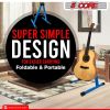 5 CORE Double Guitar Stand Floor Adjustable Heavy Duty A Frame Universal Folding Acoustic Electric Bass Mandolin Banjo Violin Holder Stands For On Sta