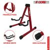 5 CORE Double Guitar Stand Floor Adjustable Heavy Duty A Frame Universal Folding Acoustic Electric Bass Mandolin Banjo Violin Holder Stands For On Sta