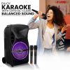 5 CORE 15 Inch TWS PAIR Bluetooth Party Speakers 800 Watt Portable Karaoke PA System Rechargeable Loud Speaker + Tripod Stand 2x Wireless Mics LED Lig