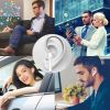 Clear Top Dual Chamber Wireless Bluetooth Earphones With Charging Box