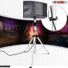 5 Core Speaker Stand Tripod Floor Heavy Duty Adjustable Up to 72 Inch DJ Studio Monitor Stands Pole Mount - SS HD WH BAG