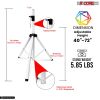 5 Core Speaker Stand Tripod Floor Heavy Duty Adjustable Up to 72 Inch DJ Studio Monitor Stands Pole Mount - SS HD WH BAG