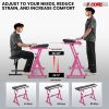 5 CORE Keyboard Stand Riser Z Style Height Width Adjustable Portable Heavy Duty Music Stands Holder for Kids and Adults Fits 54 to 88 Key Electric Pia