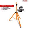 5 Core Speaker Stand Tripod Floor Heavy Duty Adjustable Up to 72 Inch DJ Studio Monitor Stands Pole Mount - SS HD ORG WOB