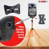 5 Core Speaker Stand Tripod Pair Floor Heavy Duty Adjustable Up to 72 Inch DJ Studio Monitor Stands Pole Mount - SS HD ORG BAG