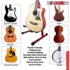 5 CORE Double Guitar Stand Floor Adjustable Heavy Duty A Frame Universal Folding Acoustic Electric Bass Mandolin Banjo Violin Holder Stands For On Sta