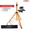 5 Core Speaker Stand Tripod Pair Floor Heavy Duty Adjustable Up to 72 Inch DJ Studio Monitor Stands Pole Mount - SS HD ORG BAG