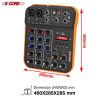 5 Core Audio Interface Mixer 4 Channel PC XLR Bluetooth USB DJ Music Podcast Karaoke Sound Board - MX 4CH
