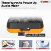 5 Core Audio Interface Mixer 4 Channel PC XLR Bluetooth USB DJ Music Podcast Karaoke Sound Board - MX 4CH