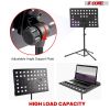 5 Core Music Stand For Sheet Music Height Adjustable Portable Folding Atril Para Partituras w Light Clip for Guitar Players Violinists Cellists Pianis