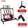 5 Core Guitar Rack 5 Slot Multi Guitar Stand Five Display Floor Stand Safe Storage Foldable Portable for Electric Acoustic Flying V Guitars - GRack 5N